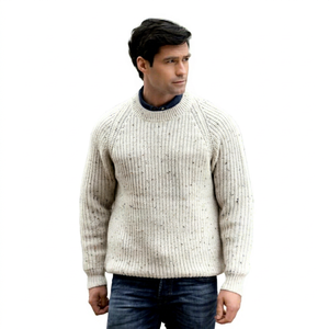 Pull en laine Cozy Denmin pour homme, cardigan tricoté à manches longues, coupe ample, personnalisable, hiver uni - Product Image 1