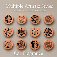 Diffuseur TopOne en palissandre pour voiture, clip, parfum naturel aux huiles essentielles et pierre volcanique cadeau
