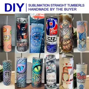 Warehouse Sublimation Blank Tumbler Double Wall 20oz 20 oz Skinny Metal Straight Sublimation Tumbler Mugs for Party - Product Image 6