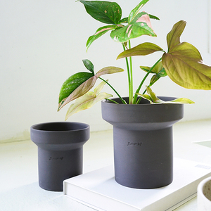 Su misura a forma di camino in ceramica vaso di fiori per la decorazione di casa giardino piccolo piatto rotondo succulento con Design dal vivo per uso esterno Desktop - Product Image 4