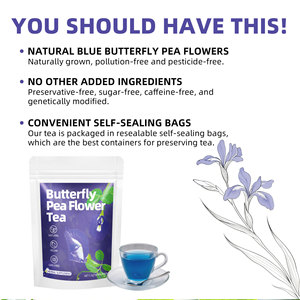 Sachets de thé santé <span class=keywords><strong>aux</strong></span> fleurs de pois de qualité supérieure, 100 % herbes naturelles, bleu, en vrac pour adultes, vente en gros OEM - Product Image 5