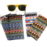 Étui à lunettes en microfibre à impression numérique personnalisable de luxe avec logo, sacs à double cordon, étui à lunettes de soleil pour lunettes optiques