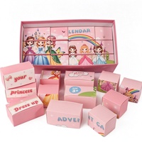 Calendrier de l'Avent Princesse Personnalisé 24 Jours – Coffret Cadeau en Carton pour Enfants – Édition Spéciale Fêtes