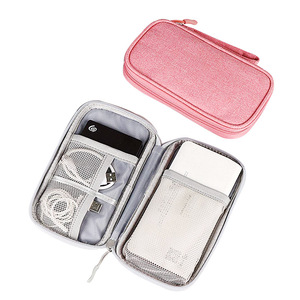Mobile Phone Data <b>Cable</b> Storage <b>Bag</b> Rectangle Polyester Portable Digital Organizer for Charging Accessories - Product Image 1