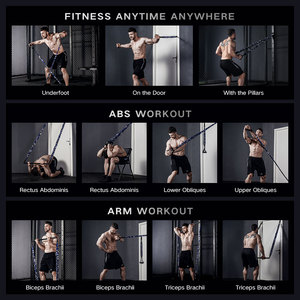 Innstar Fitness Portable Home Gym Equipment <b>for</b> <b>Sale</b> Chest Press Resistance Band Weightlifting Training Band Set Home Gym Resist - Product Image 3