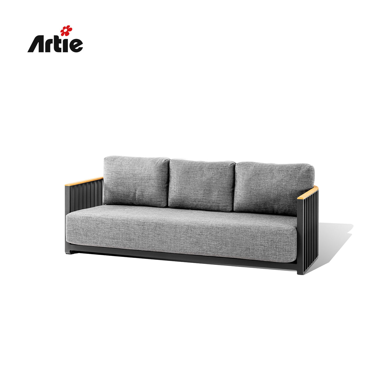 โซฟา3-seatter สีดำ