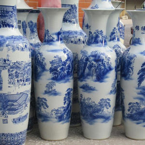 ขายตรงจากโรงงานจีน กระถางดอกไม้ขนาดใหญ่ 90 ซม. ลายวิวทิวทัศน์ แจกันสไตล์จีนสมัยใหม่ ทำจากเซรามิก ขายตรง - Product Image 5