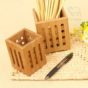 Bamboo Utensil <b>Holder</b> <b>Wooden</b> Silverware Flatware Caddy for <b>Toothbrush</b> Spoons Knives Forks Chopsticks - Product Image 2