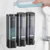 Distributeur mural de savon 3-en-1 pour hôtel (shampoing, gel douche, après-shampoing, nettoyant corporel) – Manuel