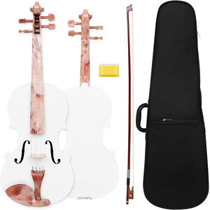 <span class=keywords><strong>Precio</strong></span> barato de fábrica, violín para principiantes, instrumento Musical, adornos artísticos, gran oferta, estilo de patrón, violín blanco 4/4 con estuche - Product Image 2
