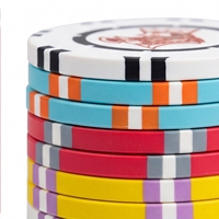 Jetons de poker en céramique personnalisés de 43 mm, 12 g, haute densité, jetons de casino professionnels, durables, écologiques, non toxiques, jetons de jeu fabriqués en usine