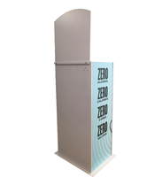 Présentoir à boissons en métal de levage et d'abaissement automatique-Étagère à boissons carrée au sol