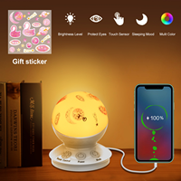 Lampe d'ambiance LED avec 16 effets de couleur, contrôle tactile, veilleuse en ABS, forme de canard carrée pour chambre moderne