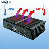 Mini PC Industrial sin Ventilador OEM, Core I5 4278U/I7 4578U, 6 Puertos DB9 COM, LAN 2.5Gb, HD VGA, 8 Puertos USB, Compatible con 3G/4G, Linux