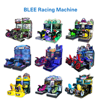 Machine de jeu d'arcade de course de moto et de voiture de haute qualité avec garantie d'un an, construction en métal et plastique, 2 joueurs