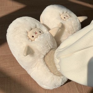 XXT confortable hiver chaud en peluche tout compris talon coton pantoufles pour femmes <span class=keywords><strong>intérieur</strong></span> maison anti-<span class=keywords><strong>d</strong></span>érapant mouton Animal fourrure chaussures RTS - Product Image 3