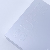 Boîte cadeau cosmétique personnalisée haut de gamme avec motifs gaufrés et dorure à chaud, design dégradé irisé, idéale pour les coffrets cadeaux de soins de la peau et de beauté