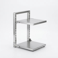 Étagère à casseroles moderne en acier robuste, multi-niveaux, à double étage, non pliable, résistante à la rouille, organisateur de cuisine, support de rangement pour ustensiles de cuisine
