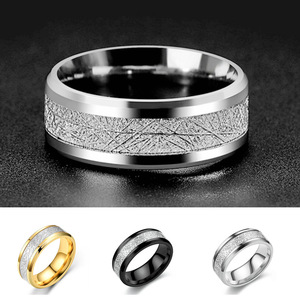 Bracelet élégant <span class=keywords><strong>en</strong></span> acier inoxydable avec texture givrée et finition noire/argentée pour homme, idéal pour les mariages et le quotidien - Product Image 1