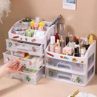 Tiroirs de bureau en plastique transparent multicouches-Organisateur multifonctionnel de rangement de bijoux pour cosmétiques