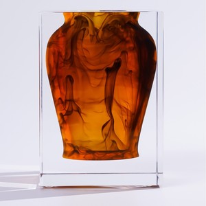 Acrylic Glass Vase <b>Polished</b> Contemporary Artistic Design Transparent Ornament for Living Room Home Decor Housewarming Gift - Product Image 5