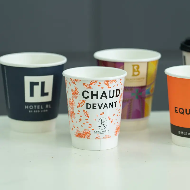 disposable double wall paper cups for coffee and hot drinks