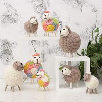 Peluche décorative mouton en laine douce, style Art Déco, pour la décoration intérieure – Meilleure vente
