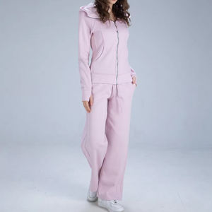 女式全拉链高领运动衫斜口袋长袖休闲纯色运动前徽标志水洗外套 - Product Image 5