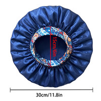 Bonnet de nuit africain en satin élastique à large bande imprimée grande taille pour femmes