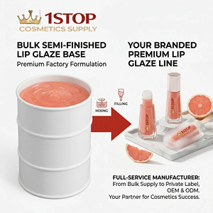 Brillo Labial Transparente a Base de Aceite, Vegano, Resistente al Agua, con Aplicador Tipo Pajita, Hidratante, Voluminizador, de Larga Duración, en Envase Tipo Vaso de Té - Product Image 1