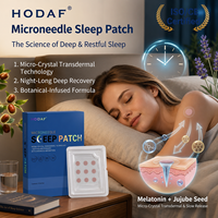 Kedatangan Baru Koyo Tidur Mikroneedle Transdermal Formula Herbal Hipoalergenik (Diameter 15mm) GABA Melatonin untuk Jet Lag