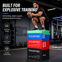 Caja de Salto Pliométrica Acolchada de Algodón Perla, Plataforma de Entrenamiento para Gimnasio y Ejercicio Físico