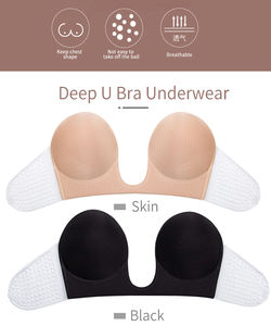 Soutien-gorge push-up en silicone sans couture en forme de <span class=keywords><strong>U</strong></span> pour femme <span class=keywords><strong>Mei</strong></span> Xiao Ti, sans dos, sans armatures, sans bretelles, invisible, sous-vêtements, accessoire intime - Product Image 4