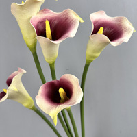 Bunga Calla Lily Buatan Dekorasi Rumah Pernikahan Desain Berkualitas Tinggi Rangkaian Bunga HH-3270 Hari Valentine