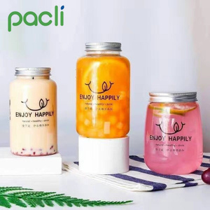 Botella al por mayor, botellas de té de la leche, jugo de fruta, té de la leche, mascota, plástico, Taiwán, para llevar, té de la leche, 500ML, comida, serigrafía, tapón de rosca - Product Image 4