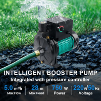 Pompa Booster Tekanan Tinggi Rumah Tangga dengan Impeller Kuningan PMZD-158 Kontrol Otomatis Penuh 220V untuk Penggunaan Kantor dan Apartemen