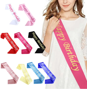 الجملة حزام الكتف عيد ميلاد الملحقات الطرف الكبار عيد ميلاد سعيد وشاح الساتان المرأة الأميرة وشاح الديكور - Product Image 3