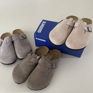 BLINGBIRD Mules Premium in Pelle Scamosciata Kaki, Zoccoli Ortopedici Morbidi e Traspiranti, <span class=keywords><strong>Scarpe</strong></span> Casual Slip-on per Primavera Estate - Product Image 5