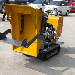 Mini-dumper hydraulique en gros d'usine, capacité de charge 500-800 kg, alimenté à l'essence, pour la construction et l'agriculture, avec pompe à moteur intégrée - Product Image 1