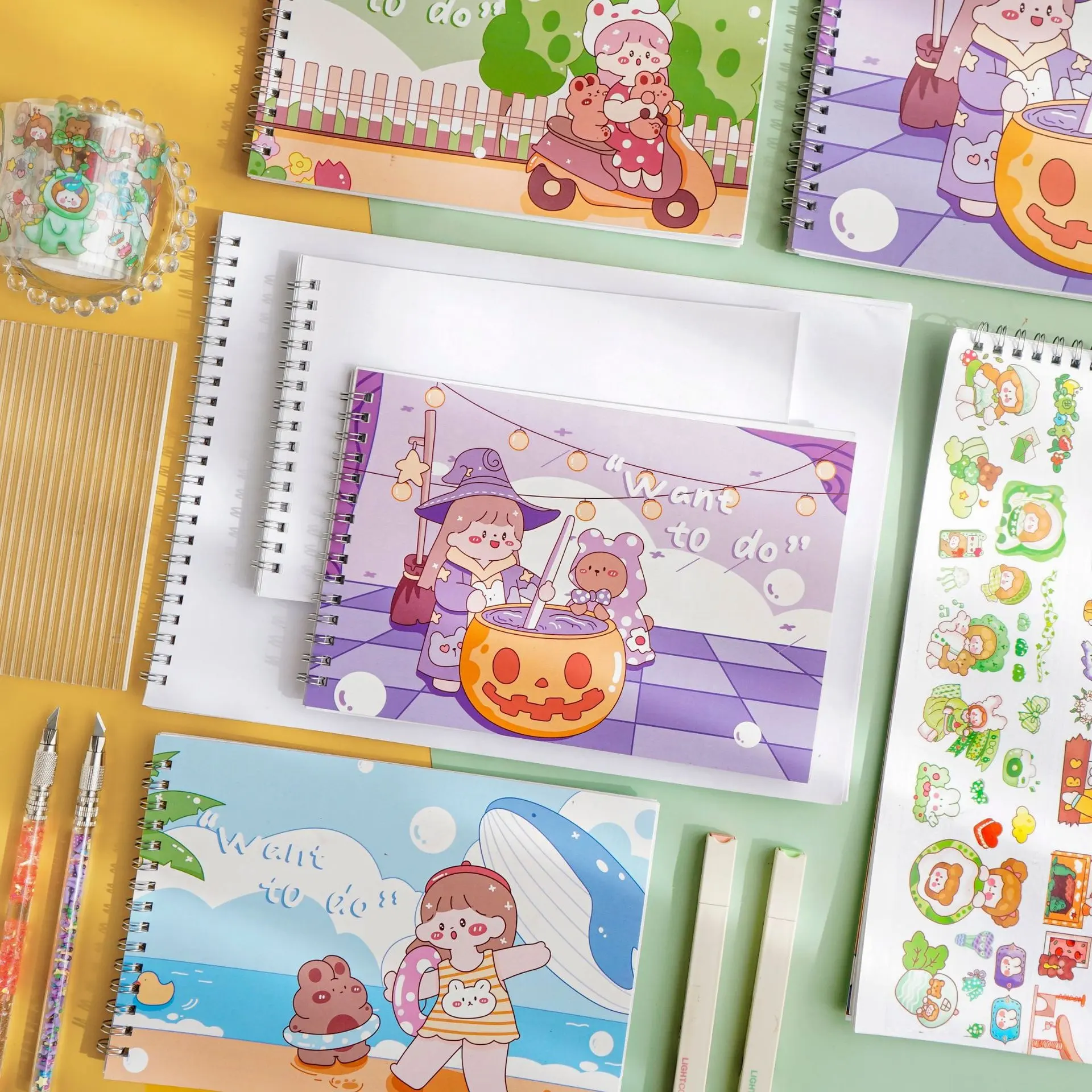 High quality double sided release paper sticker book album Custom