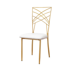 Stackable <b>Chair</b> in Aluminum Champagne for Events Weddings Hotels Made From Durable Metal - Product Image 1