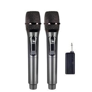 UHF <b>Wireless</b> One to Two Microphone Rechargeable Microphone for Performance Meeting Home Use Handheld Dynamic Microphone - Product Image 1