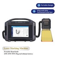 Petite machine de marquage laser à fibre portable 20W 30W pour le codage de la date d'expiration sur métal, plastique, verre, câbles, fils et tubes