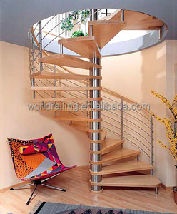 <span class=keywords><strong>Escaleras</strong></span> de Caracol Modernas de Madera y Metal YL, Escalera de Caracol Metálica Personalizada <span class=keywords><strong>para</strong></span> Interiores y Exteriores - Product Image 1