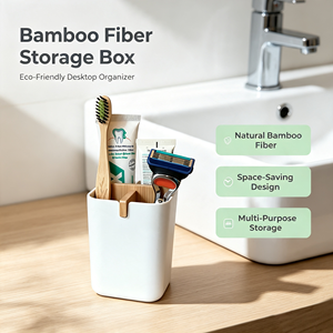 Organizador de Cocina Biodegradable de Bambú al por Mayor con Separador de Bambú para Baño <span class=keywords><strong>y</strong></span> Oficina - Product Image 1