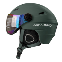 Fabricant OEM de 16 ans Casque de ski et de snowboard léger Casque de ski de neige personnalisé haut de gamme avec visière Casque de lunettes de neige avec CE