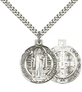 Machen Sie Ihre eigene New Fashion Medaille von Virgin Mary VAE religiöse St Saint Benedict Medaille Schnelle Lieferung benutzer definierte mit Riemen band