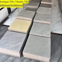 Carrelage en céramique effet bois mat 600x600mm - Carrelage antidérapant pour sol et mur, adapté aux salles de bain, escaliers, extérieur et centres commerciaux