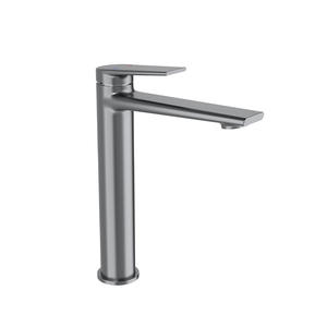 Robinet de lavabo minimaliste en cuivre gris anthracite de style hôtel, poignée unique, double commande, chaud/froid, mitigeur de comptoir avec cartouche céramique - Product Image 4