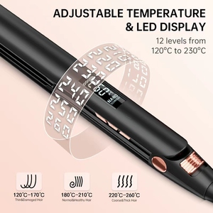 Catokan Rambut Profesional Elektrik Pelurus Rambut Keratin Treatment Lapisan Keramik 2 in 1 Layar LED - Product Image 5